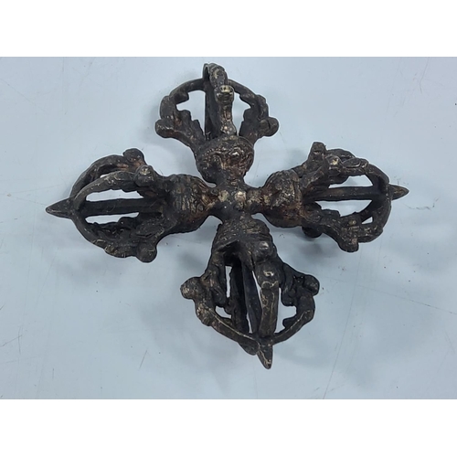 226 - Cast bronze oriental septor