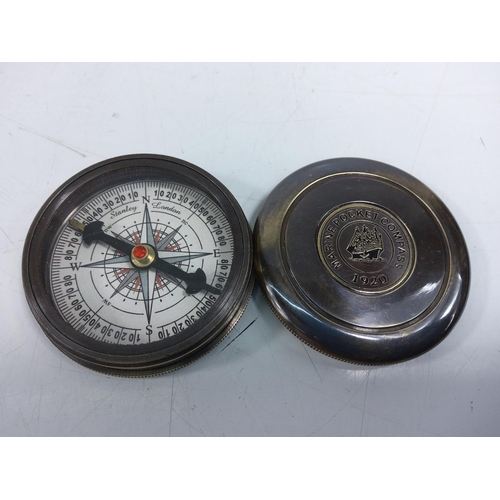 235 - Brass pocket compass