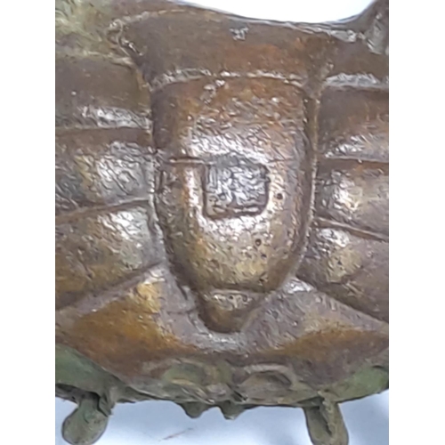 239 - Signed oriental bronze crab