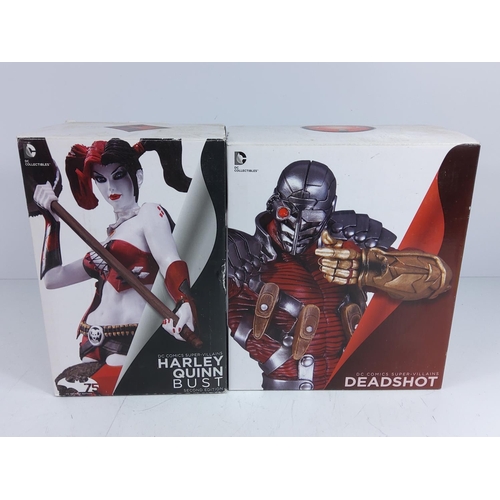 65H - 2 boxed DC figures, Harlequin and Dead Shot