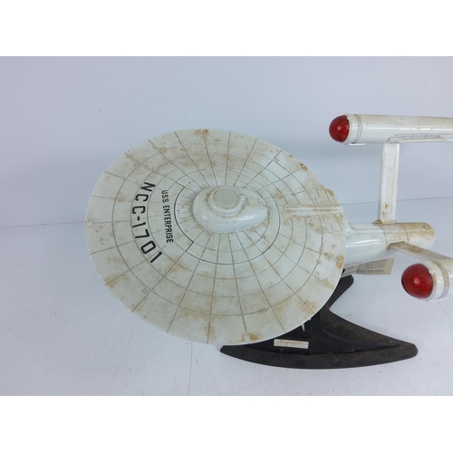 65L - 2 cast metal Starship Enterprise