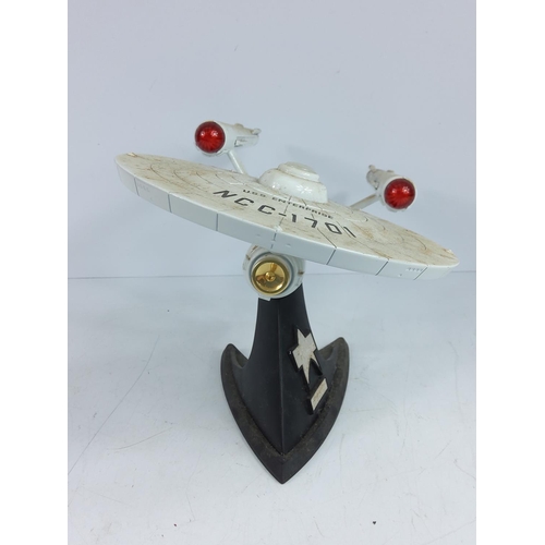 65L - 2 cast metal Starship Enterprise