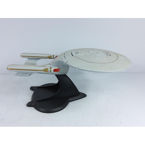 65L - 2 cast metal Starship Enterprise