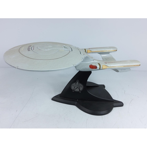 65L - 2 cast metal Starship Enterprise