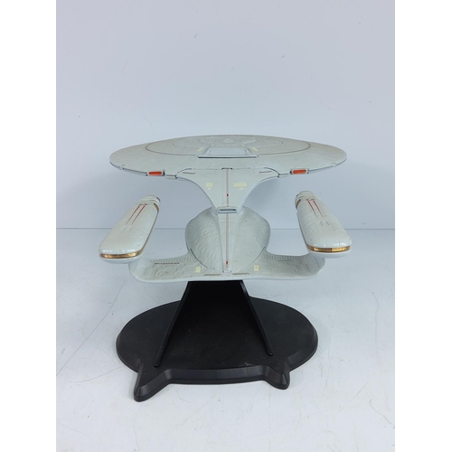 65L - 2 cast metal Starship Enterprise