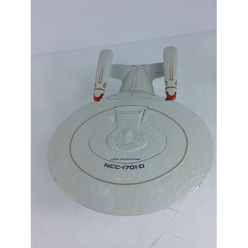 65L - 2 cast metal Starship Enterprise