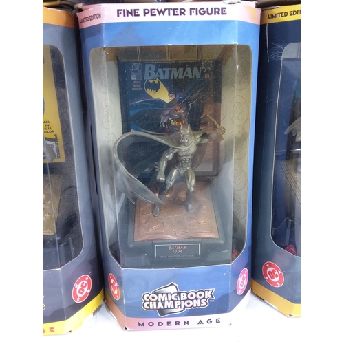 65P - 7 boxed Marvel pewter figures