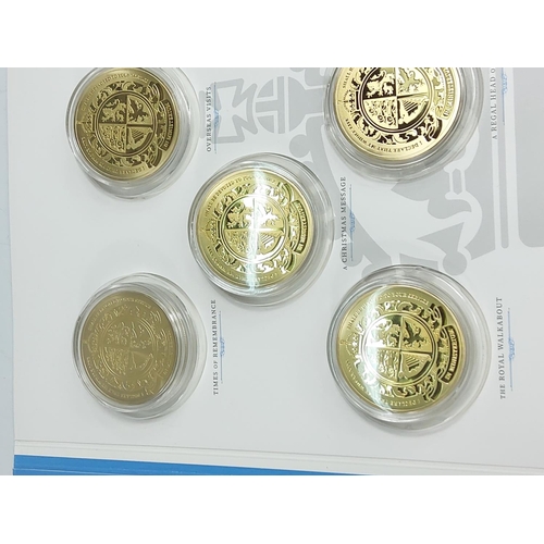 254 - Cased set of 4 Royal Commemorative coins, cased set of 5 Royal Commemorative coins and cased set of ... 