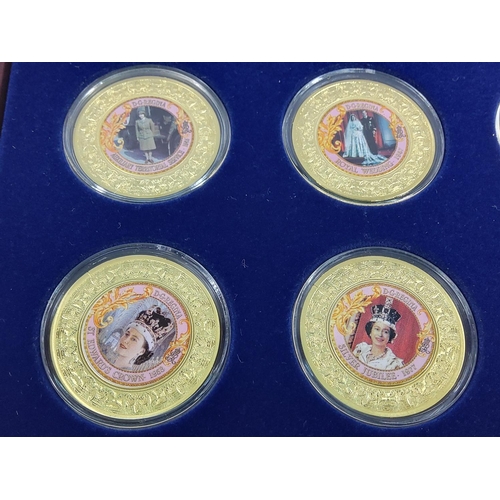 254 - Cased set of 4 Royal Commemorative coins, cased set of 5 Royal Commemorative coins and cased set of ... 