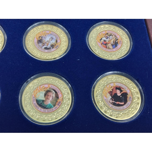 254 - Cased set of 4 Royal Commemorative coins, cased set of 5 Royal Commemorative coins and cased set of ... 