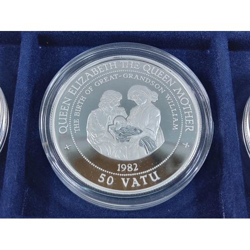 257 - Cased set of 35 commemorative silver proof coins plus one proof silver commemorative coin