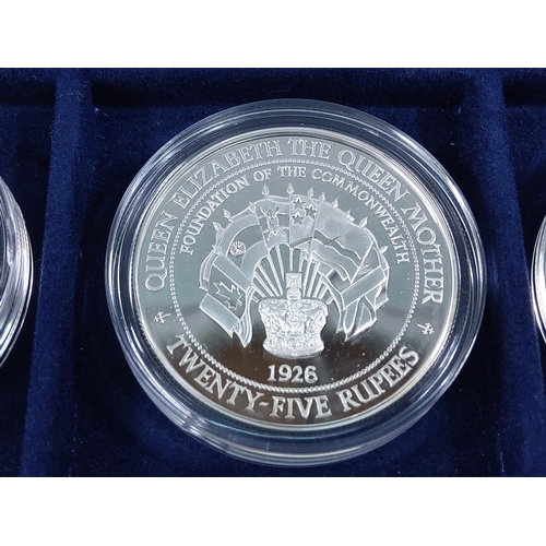 257 - Cased set of 35 commemorative silver proof coins plus one proof silver commemorative coin