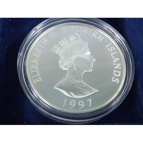 257 - Cased set of 35 commemorative silver proof coins plus one proof silver commemorative coin