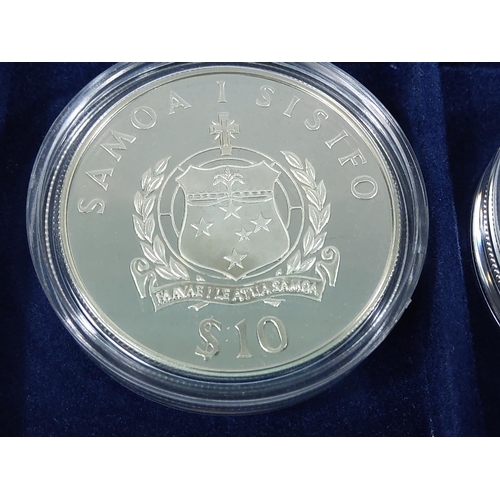 257 - Cased set of 35 commemorative silver proof coins plus one proof silver commemorative coin