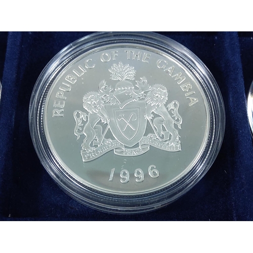 257 - Cased set of 35 commemorative silver proof coins plus one proof silver commemorative coin