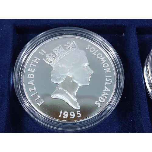 257 - Cased set of 35 commemorative silver proof coins plus one proof silver commemorative coin