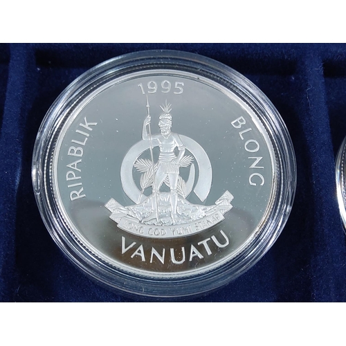 257 - Cased set of 35 commemorative silver proof coins plus one proof silver commemorative coin