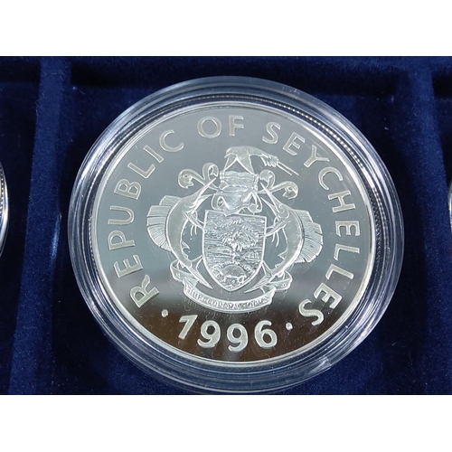 257 - Cased set of 35 commemorative silver proof coins plus one proof silver commemorative coin