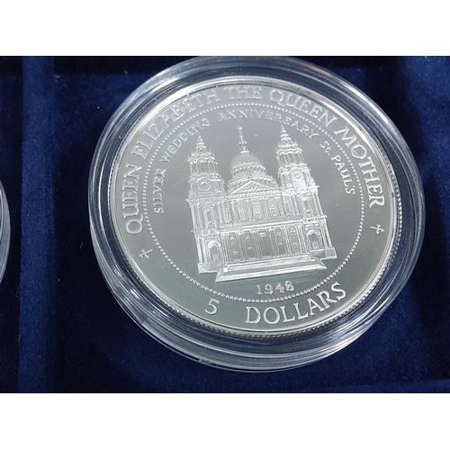 257 - Cased set of 35 commemorative silver proof coins plus one proof silver commemorative coin