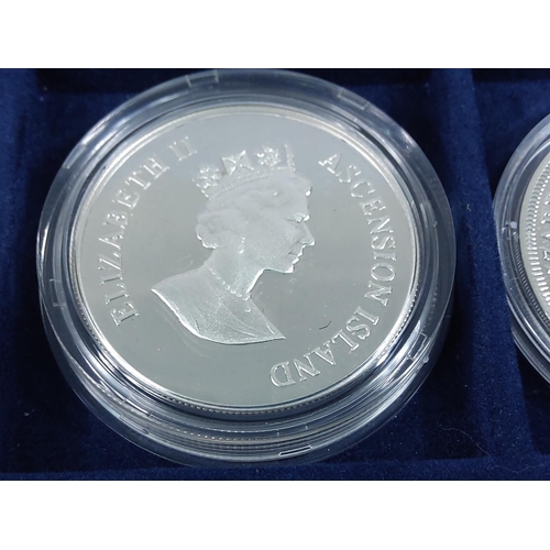 257 - Cased set of 35 commemorative silver proof coins plus one proof silver commemorative coin