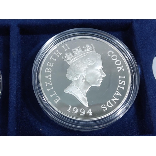 257 - Cased set of 35 commemorative silver proof coins plus one proof silver commemorative coin