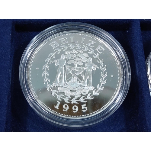 257 - Cased set of 35 commemorative silver proof coins plus one proof silver commemorative coin