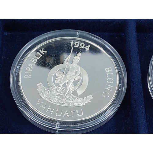 257 - Cased set of 35 commemorative silver proof coins plus one proof silver commemorative coin