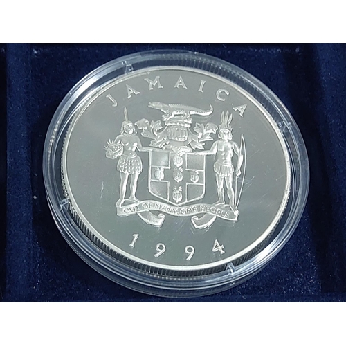 257 - Cased set of 35 commemorative silver proof coins plus one proof silver commemorative coin