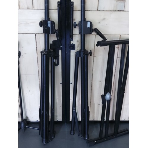 65 - Qty of various mircophone/speaker stands