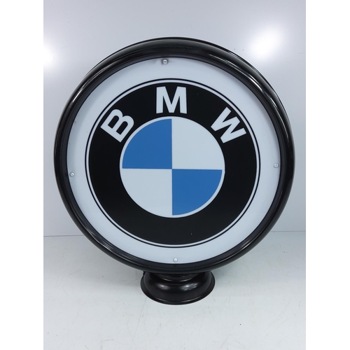 128 - BMW illuminated sign, 47cms tall, 43cms in diameter