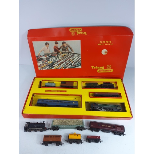 8 - Boxed Tri-ang train set and rolling stock