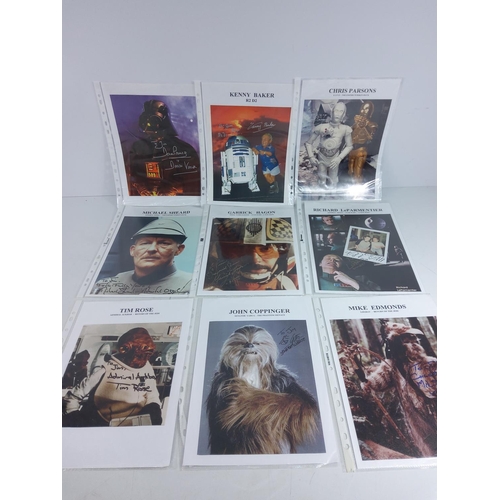 273 - Selection of various signed photographs, mainly Star Wars