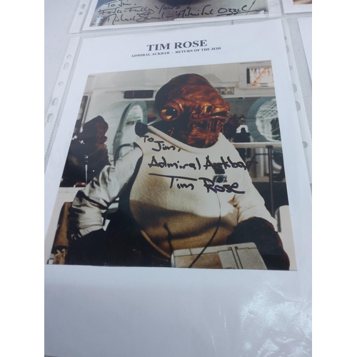 273 - Selection of various signed photographs, mainly Star Wars