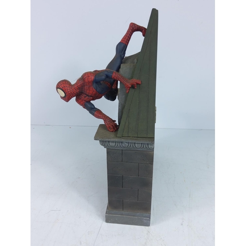 71 - 2 Spiderman clock tower wall statues