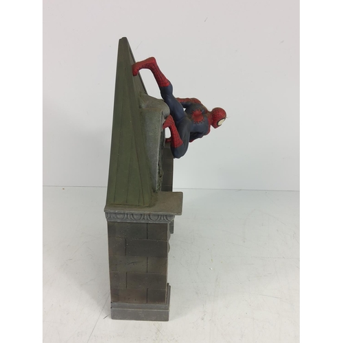 71 - 2 Spiderman clock tower wall statues