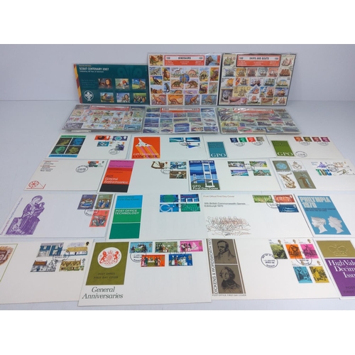 91 - Royal Mail binders, First Day Covers and stamp sets