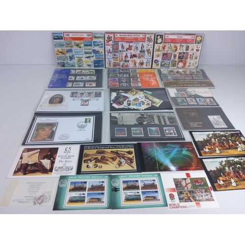 92 - Loose stamps, stamps sets and Millennium stamps