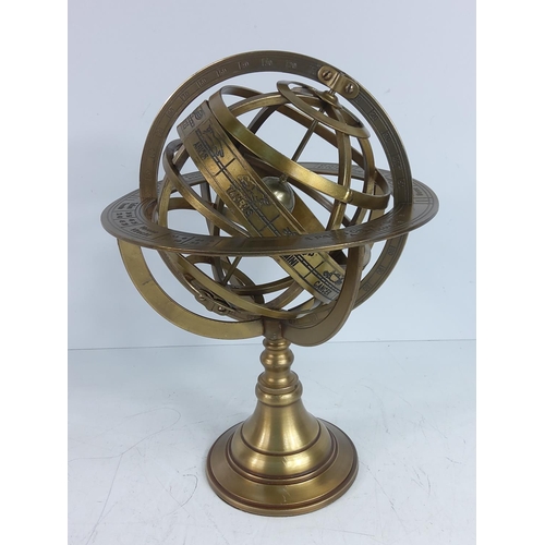 156 - Metal globe figure with star signs