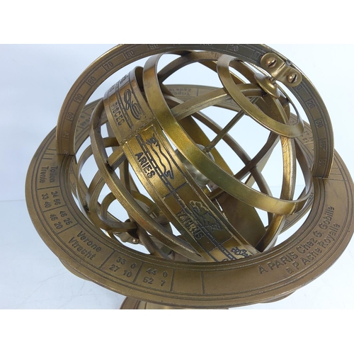 156 - Metal globe figure with star signs