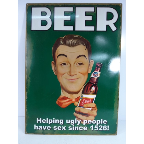 159 - Large tin advertising sign, 70 x 50cms