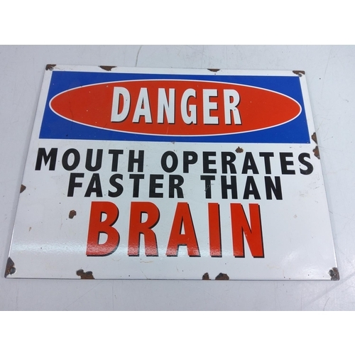 158 - Enamelled metal advertising sign, 38 x 29cms