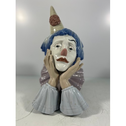 76A - Lladro sad Jester Clown G-12J