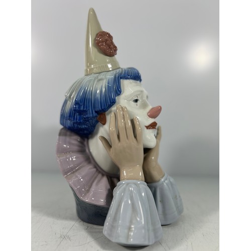 76A - Lladro sad Jester Clown G-12J