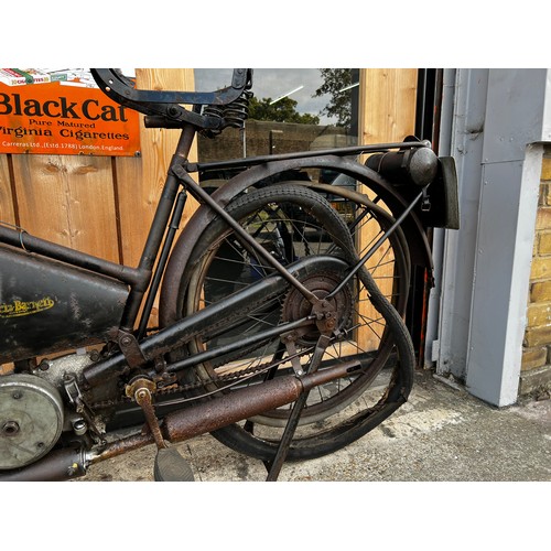 12 - 1947 Black Francis Barnett 98cc pedal motorcycle project & 1955 NSU Quickly 49cc pedal motorcycle pr... 