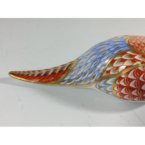 166 - Royal crown derby pheasant with gold stopper