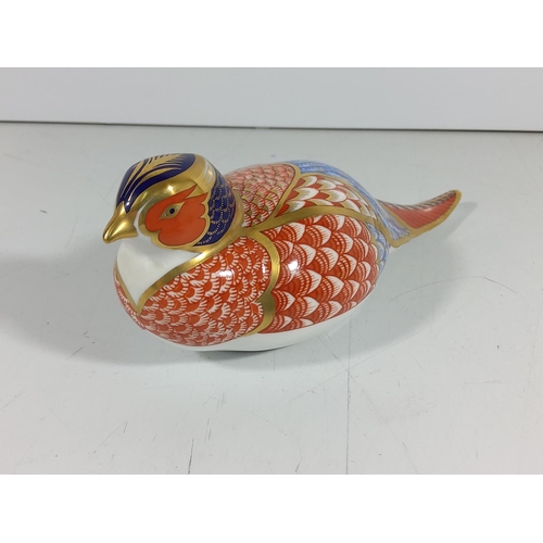 167 - Royal crown derby pheasant with gold stopper