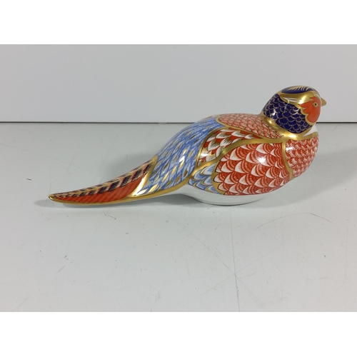 167 - Royal crown derby pheasant with gold stopper