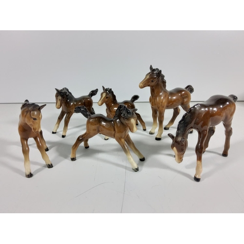 168 - 6 Beswick foals