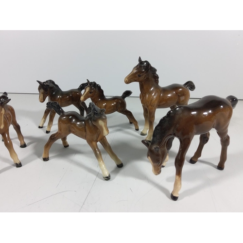 168 - 6 Beswick foals