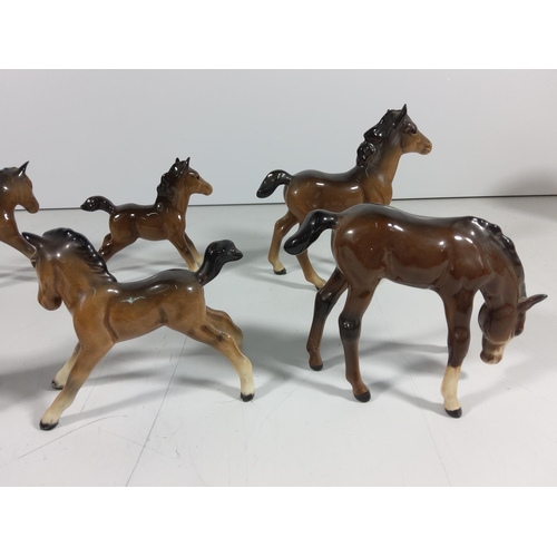 168 - 6 Beswick foals